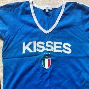 Blue Kids Shirt with White Trim